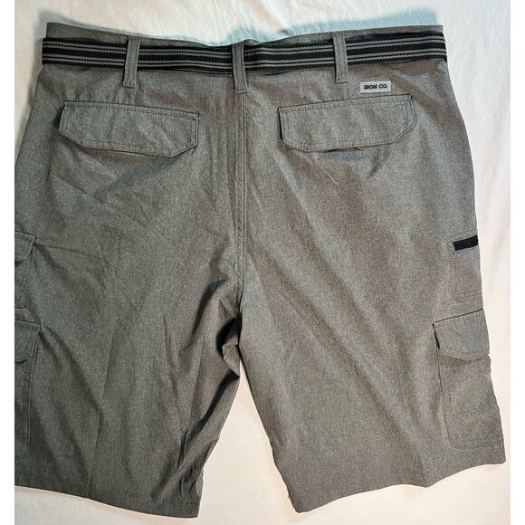 IRON CO Hybrid Cargo Shorts‎ Mens 40 Gray 4 Way Stretch 11 inch Inseam - Picture 8 of 12